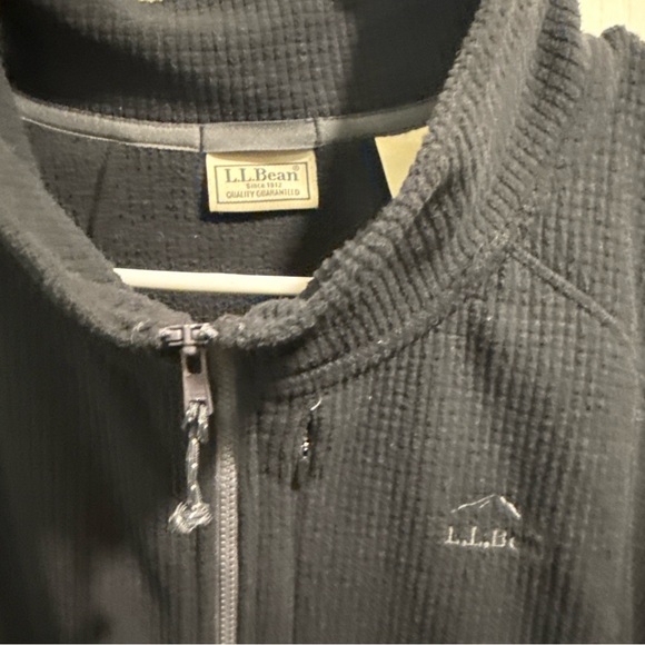L.L. Bean vintage waffle jacket Men's Dark Gray Zip-Up Sweatshirt xxxL tall - Picture 2 of 9